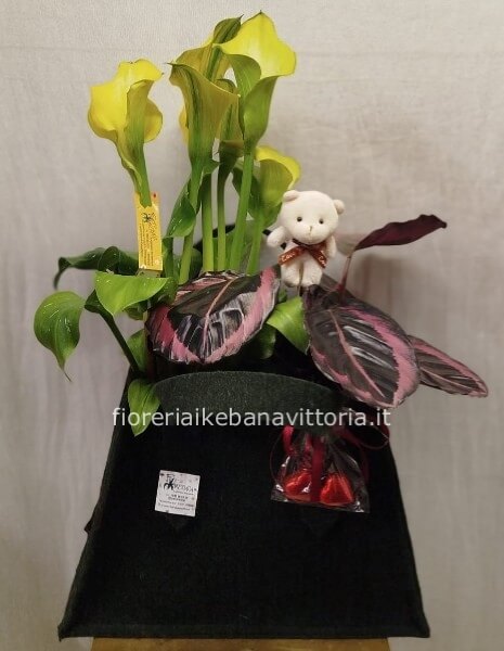 Shopping bag con piante miste